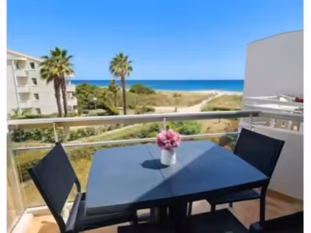 ? studio avec balcon sur plage avec vue mer • wifi • piscine