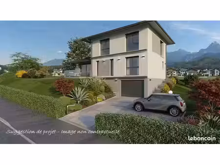 projet de construction d'une maison contemporaine de 115 m² avec terrain de 715m² à thonon