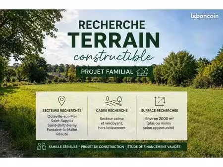 recherche terrain constructible – projet familial