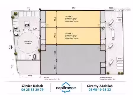 local industriel 1 058 m²