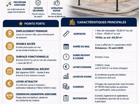 local commercial 50 m² aix les bains