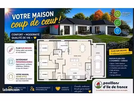 pavillon 5 pièces 100 m²
