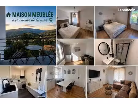 maison meublée 3 chambres – proche gare – vue dégagée