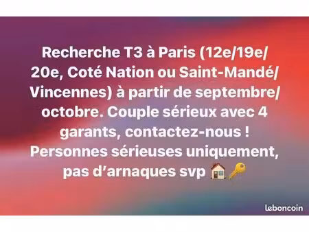 appartement t3 - paris 12
