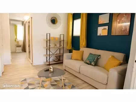 studio meublé 27m² avec jardin - le moule  proche plage