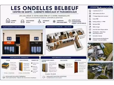 a louer - cabinets médicaux et paramédicaux neufs à belbeuf