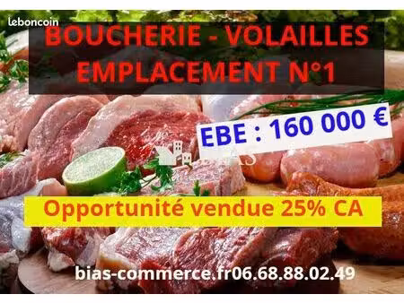 boucherie 80 m² rouen