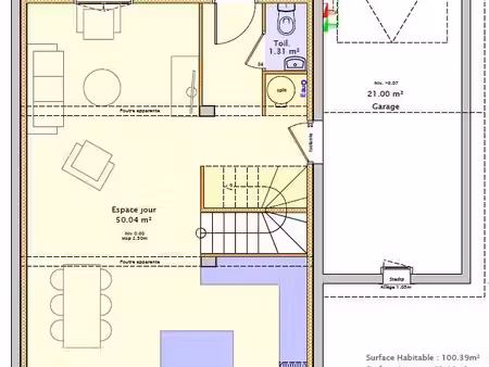 maison 5 pièces 100 m²
