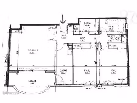 appartement 3 pièces 74 m²