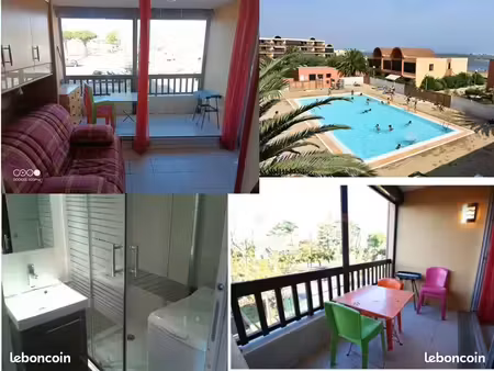 studio rés les amarines - piscine - grazel