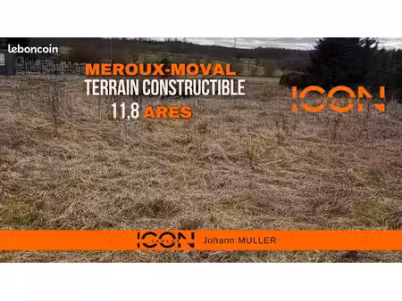 terrain 900 m² meroux-moval