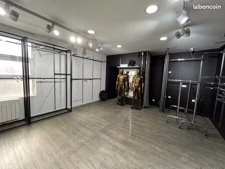 à saisir : murs d’un local commercial de 58 m² avec place de parking en sous-sol