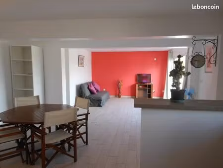 grand f2 neuf climatise de 70 m2 avec jardin prive petite vue mer