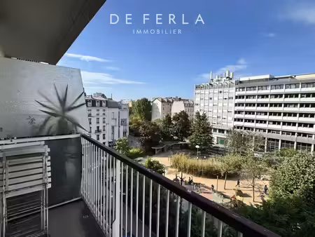 paris xivème - moulin vert: appartement traversant de 3 pièces avec balcon à rénover