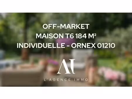 maison individuelle t6 860m² de terrain ornex 01210