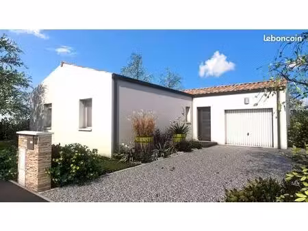 projet de construction d'une maison 3 chambres de 80 m² sur un terrain à bâtir de 326 m2 à