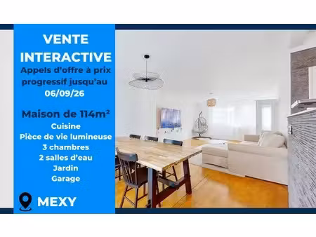 maison jumelée de 114m² avec garage et jardin