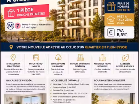 vente appartement 2 pièces 38 m² à pantin (93500)  217 000 €