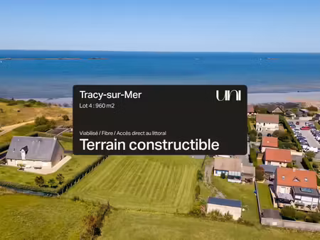 terrain de 960m2 viabilisé à tracy-sur-mer
