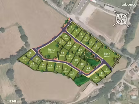 terrain 555 m² isle