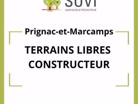 terrain 773 m² prignac et marcamps
