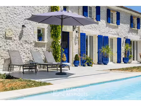 maison charentaise rénovée avec piscine