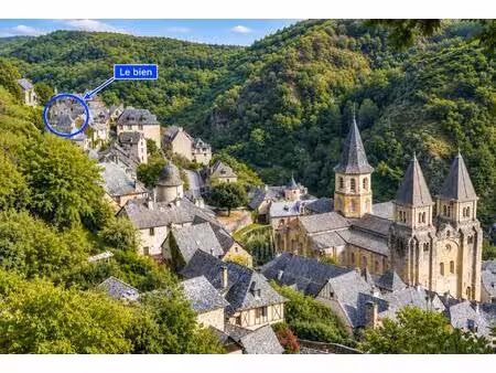 maison de village avec vue exceptionnelle sur l'abbatiale de conques - gîte & fort potenti