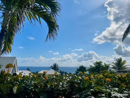 villa atypique esprit zen 3 ch + mezzanine. piscine  vue mer
