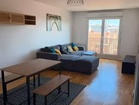 location appartement meublé 2 pièces 50m² - alfortville nord (métro 8) - balcon  parking