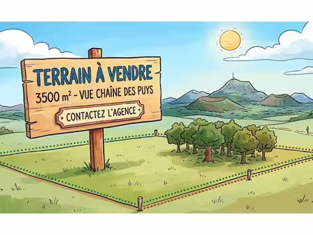 vente terrain 1060 m² à beaumont (63110)  275 000 €