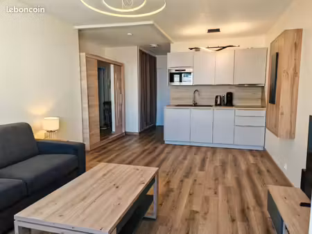 studio meublé tout équipé 28m2 renové neuf face frontière suisse