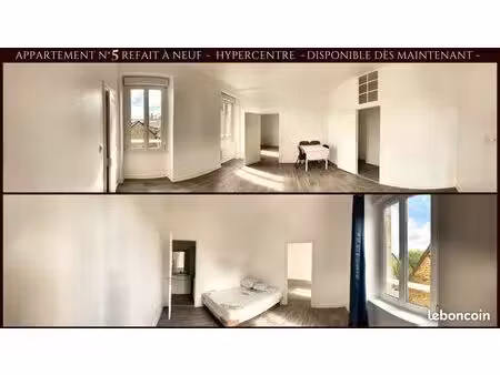 appartement rénové  spacieux et lumineux sans vis-à-vis - hyper centre- internet fibre off