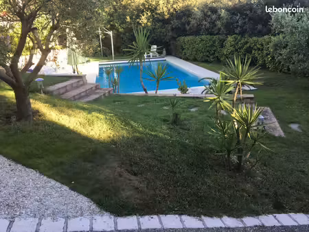 location studio indépendant climatisé avec piscine à roquefort les pins