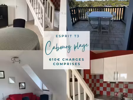 cabourg plage - esprit t3 en duplex - 610 cc