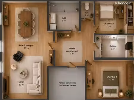 3p de 78 m² artem