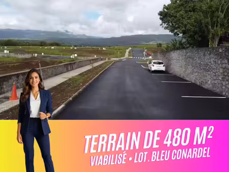 terrain viabilisé de 480 m2 à vendre à saint-benoît | lotiss