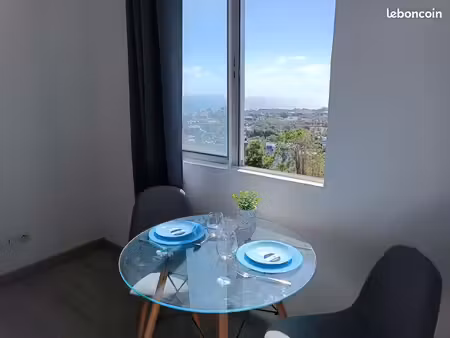 f1 meublé vue mer avec parking