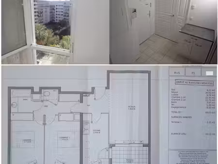 appartement trois pièces confortable rénové vue sur jardin calme garage double