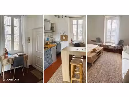 studio 31 m² traversant – cœur du village de valbonne