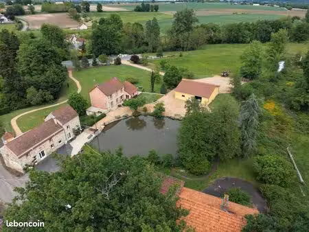 propriété de 4 2 hectares - ancien moulin entouré d'eau - maison de 6 pièces - garage de 1