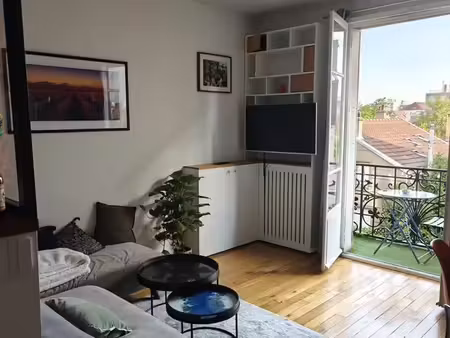 location appartement meublé avec balcon - 56m² - 2 chambres - bois colombes (7 min gare de