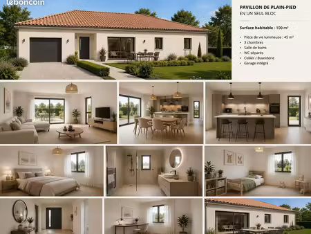 maison 100 m² avec terrain à anais