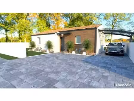 projet de construction d'une maison 2 chambres de 59.91 m² sur un terrain à bâtir de 377 m
