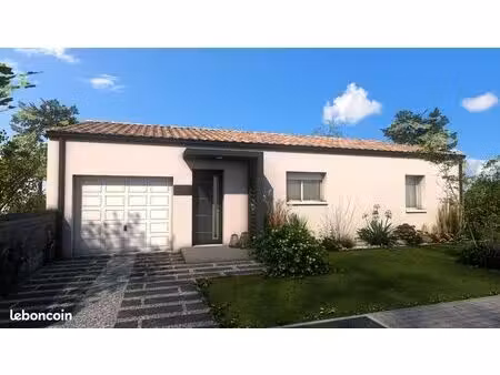 projet de construction d'une maison 3 chambres de 90 m² sur un terrain à bâtir de 315 m2 à