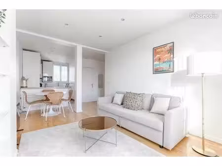 duplex meublé 100 m² – 2 grandes chambres – climatisation – boulogne - porte de saint-clou