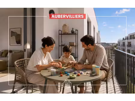 vente appartement neuf 3 pièces 57m2 aubervilliers - 272900 € - surface privée