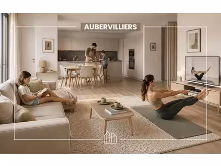 vente appartement neuf 4 pièces 80m2 aubervilliers - 407900 € - surface privée