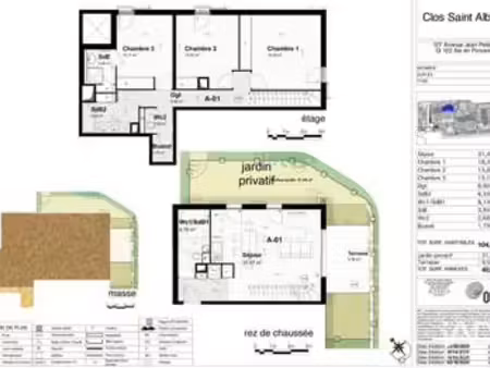 vente appartement 4 pièces piscine à luynes (37230) : à vendre 4 pièces piscine / 104m² lu