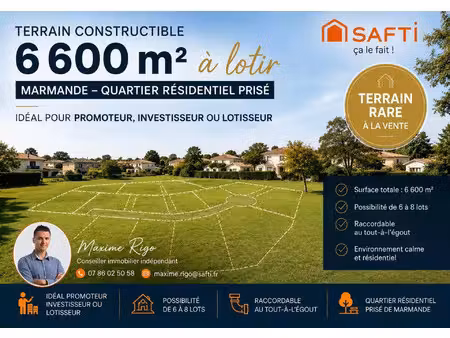 vente terrain 6598 m² marmande (47200)