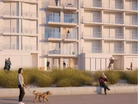 studio neuve avec vue frontale sur mer et terrasse